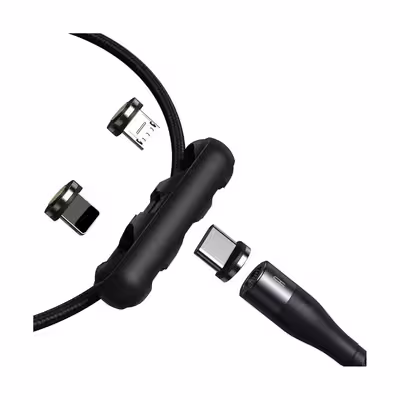 کابل تبدیل USB به USB-C/microUSB-لایتنینگ باسئوس مدل CA1T3-AG1 طول 1 متر