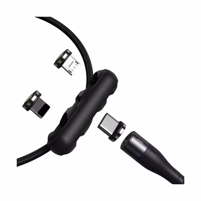 کابل تبدیل USB به USB-C/microUSB-لایتنینگ باسئوس مدل CA1T3-AG1 طول 1 متر