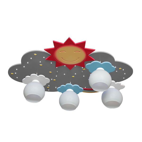 لوستر کودک 4 شعله مدل خورشیدی