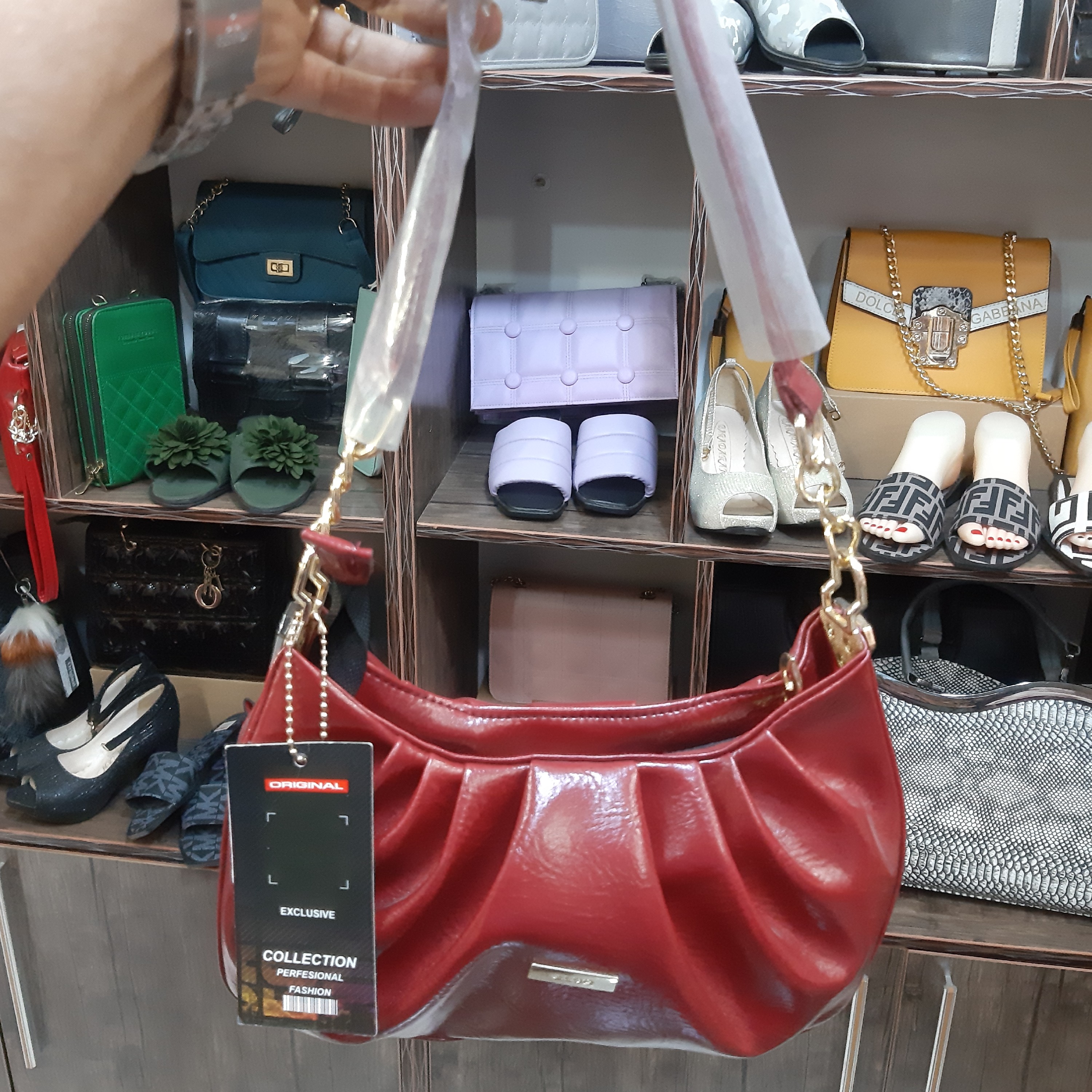 کیف دستی زنانه زرشکی