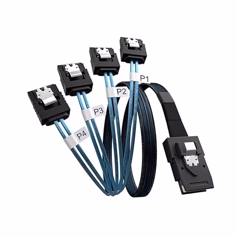 کابل تبدیل 1 به 4 Mini SAS SFF-8087 به SATA مدل SM15 - ایپکی
