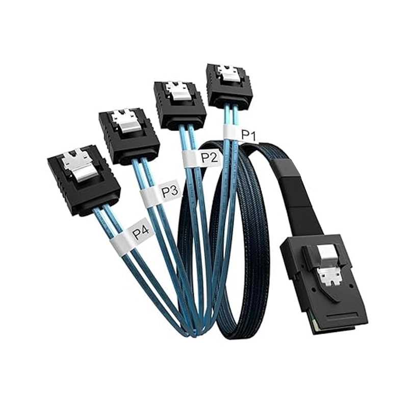 کابل تبدیل 1 به 4 Mini SAS SFF-8087 به SATA مدل SM15 - ایپکی