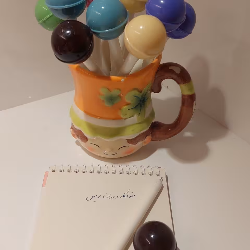 خودکار فانتزی آبنباتی تک رنگ آبی