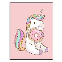 تابلو شاسی بکلیت طرح کارتونی اسب تک شاخ مدل SH-13896