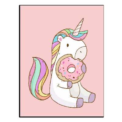 تابلو شاسی بکلیت طرح کارتونی اسب تک شاخ مدل SH-13896