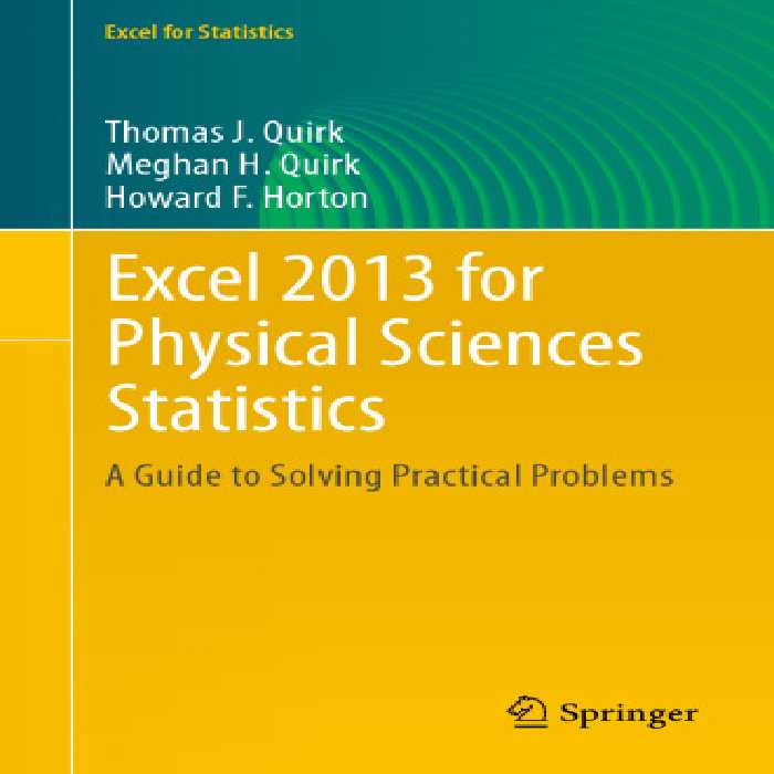 خرید و دانلود نسخه کامل کتاب Excel 2013 for Physical Sciences Statistics: A Guide to Solving Practical Problems
