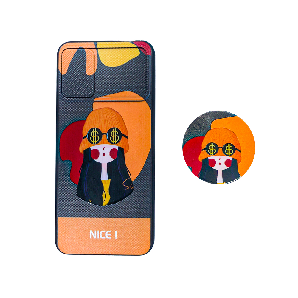 کاور مدل فانتزی مناسب برای گوشی موبایل سامسونگ Galaxy A03s به همراه پایه نگهدارنده 