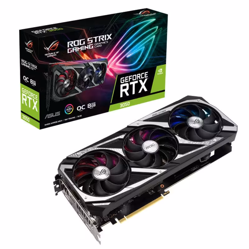 کارت گرافیک Asus ROG Strix GeForce RTX3050 OC 8GB GDDR6 128Bit
