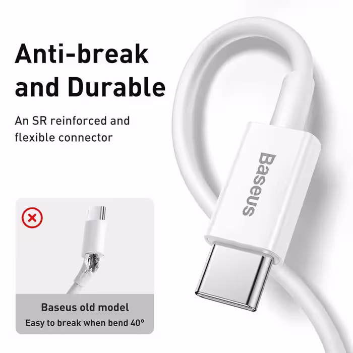 کابل تبدیل USB-C به لایتنینگ باسئوس مدل CATLYS طول 0.25 متر