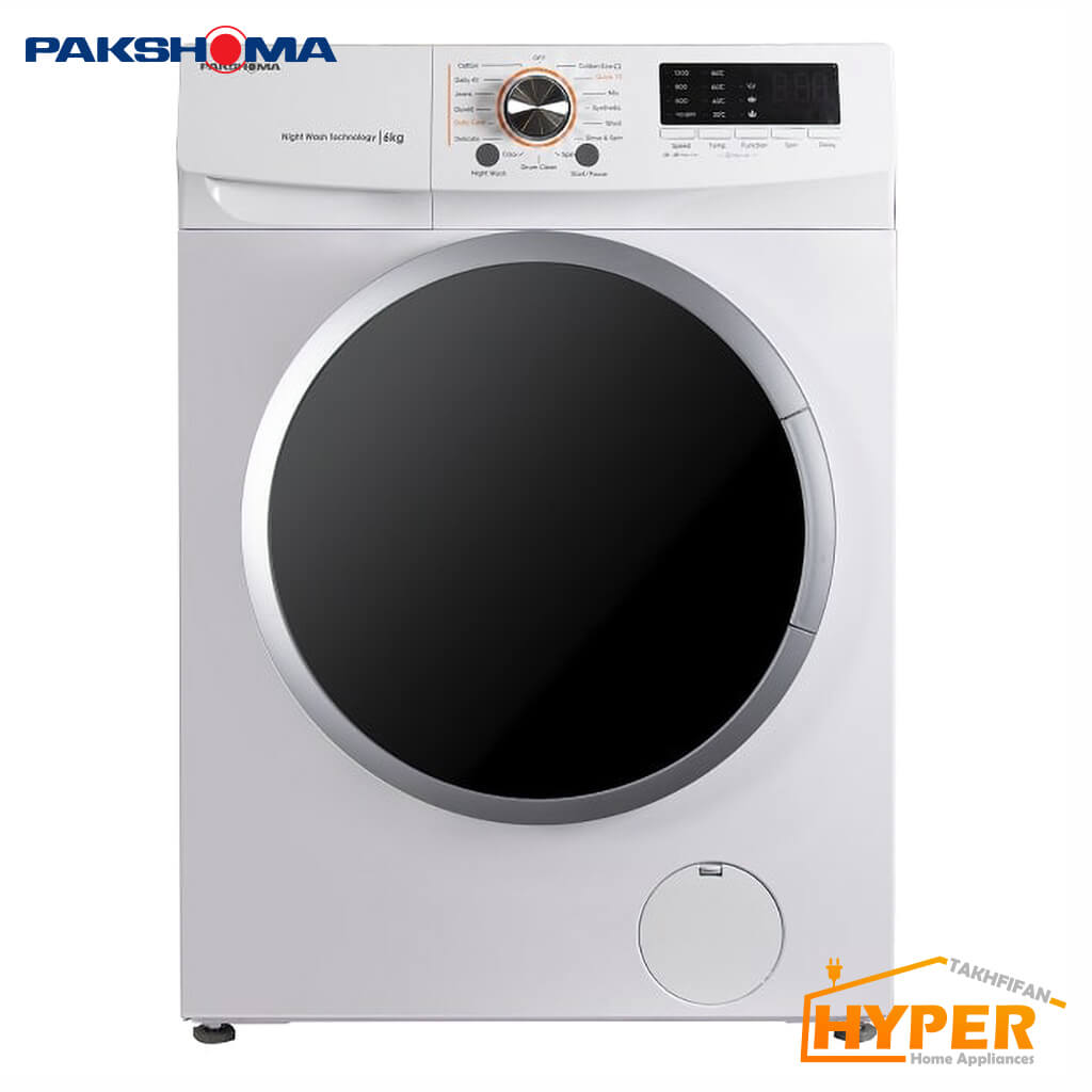ماشین لباسشویی پاکشوما TFU-65100 WT سفید 6 کیلویی