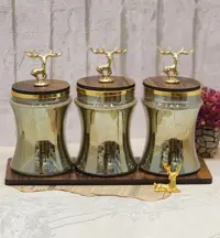 بانکه کمرباریک قهوه ای مستطیل 3 عددی دلوین