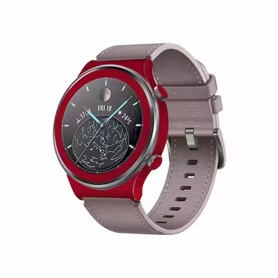 برچسب ماهوت طرح Matte Warm Red مناسب برای ساعت هوشمند هوآوی Watch GT 2 Pro