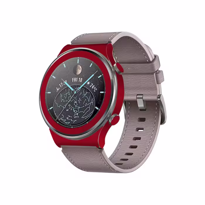 برچسب ماهوت طرح Matte Warm Red مناسب برای ساعت هوشمند هوآوی Watch GT 2 Pro