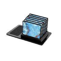 زیر لیوانی ماهوت مدل Blue-Ocean-Marble بسته 6 عددی