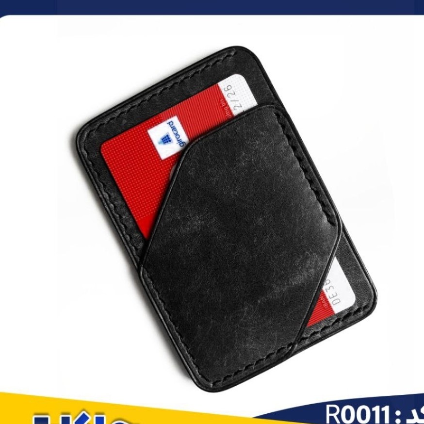  جا کارتی تخت جیبی دوخته شده با دست وچرم طبیعی  قابل سفارش در رنگ عسلی ،کرم ، توسی ،سرمه ای ومشکی 