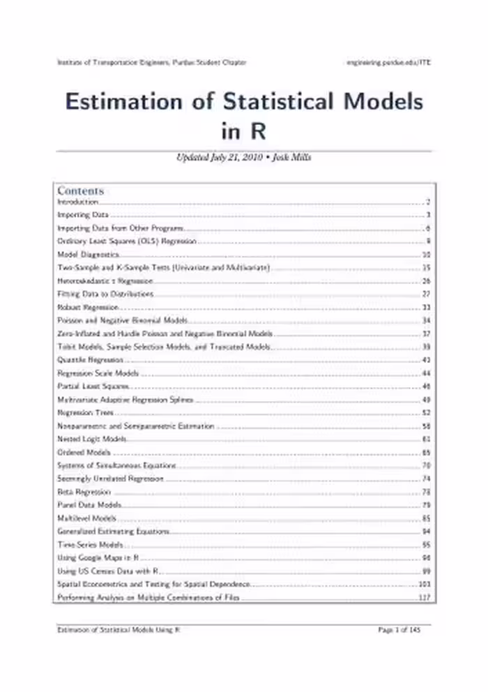 خرید و دانلود نسخه کامل کتاب Estimation of Statistical Models in R