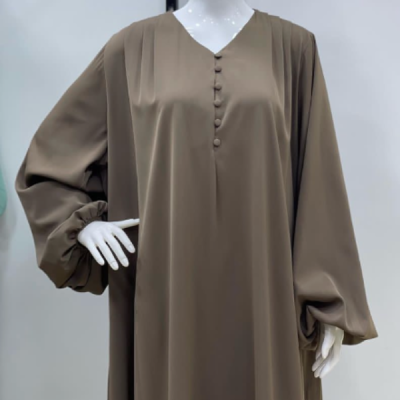 رویه زنانه کرپ مدل مانتو بلند جلو دکمه دار شیک