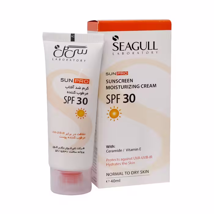 سی گل کرم ضد آفتاب بی رنگ مرطوب کننده پوست معمولی تا خشک 40 میل SPF30
