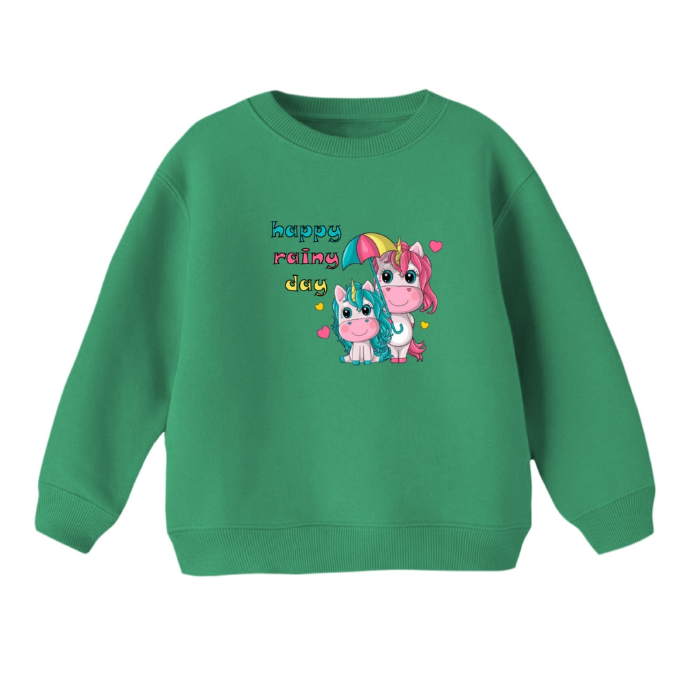 سویشرت بچگانه مدل یونیکورن کد 47 رنگ سبز