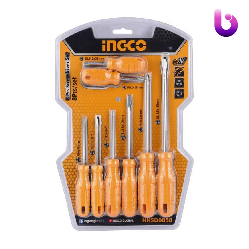 ست پیچ گوشتی 8 عددی اینکو Ingco HKSD0858