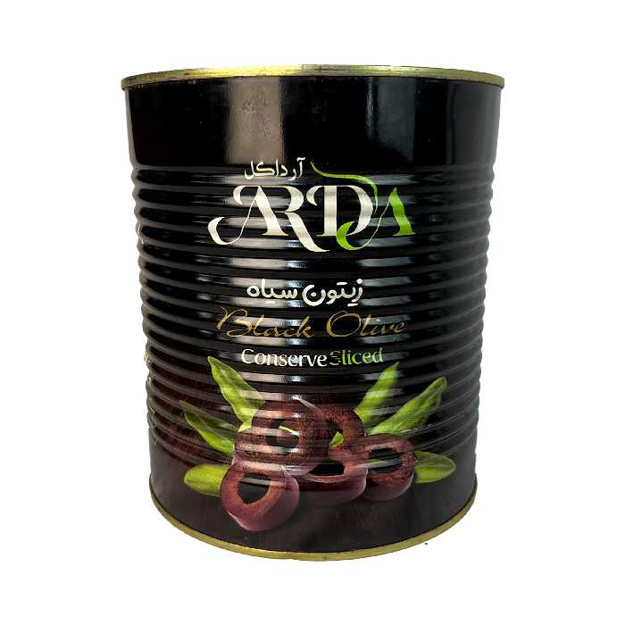 زیتون سیاه اسلایس قوطی اردا