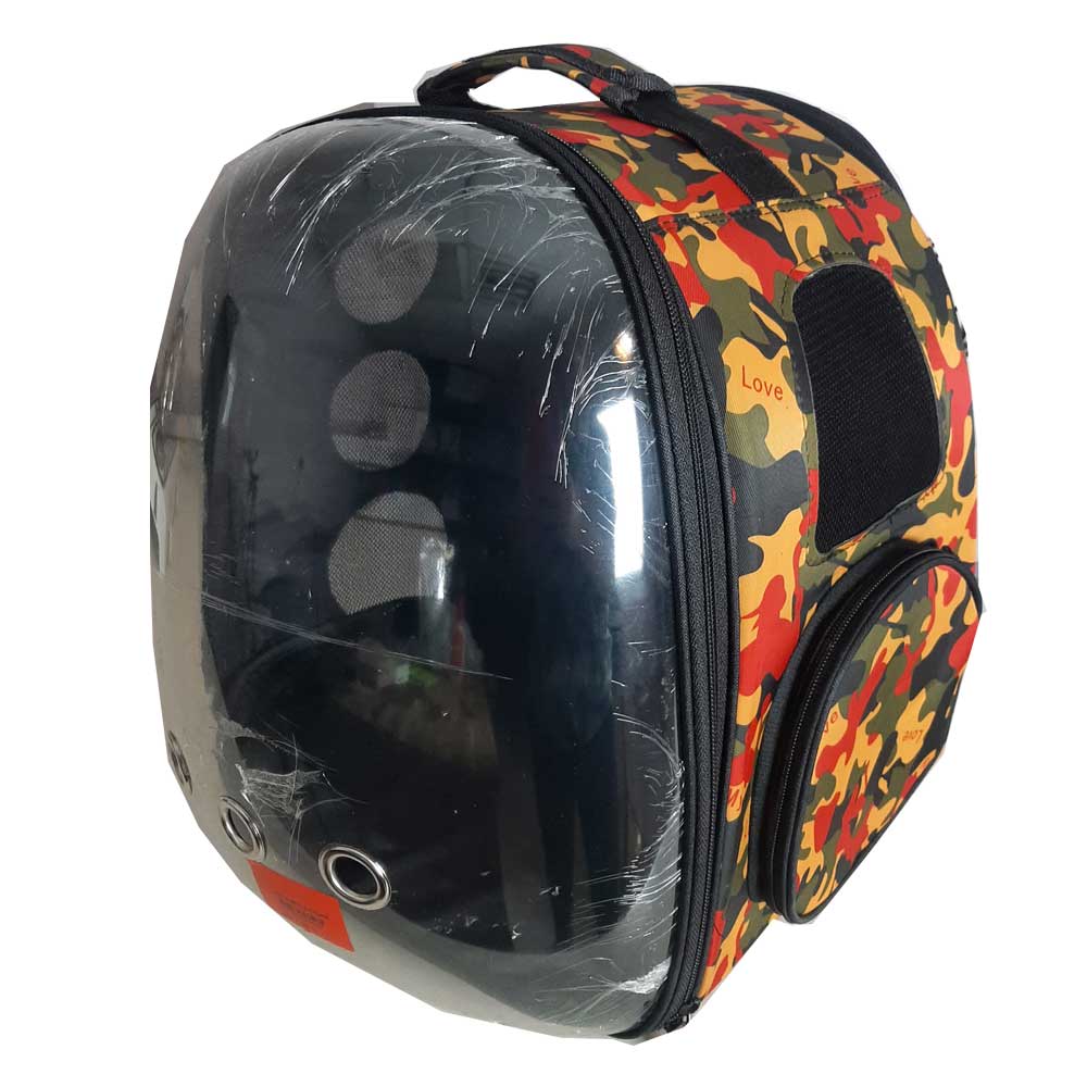 کوله پشتی حمل حیوانات مدل پارک دار طرح چریکی سایز بزرگ