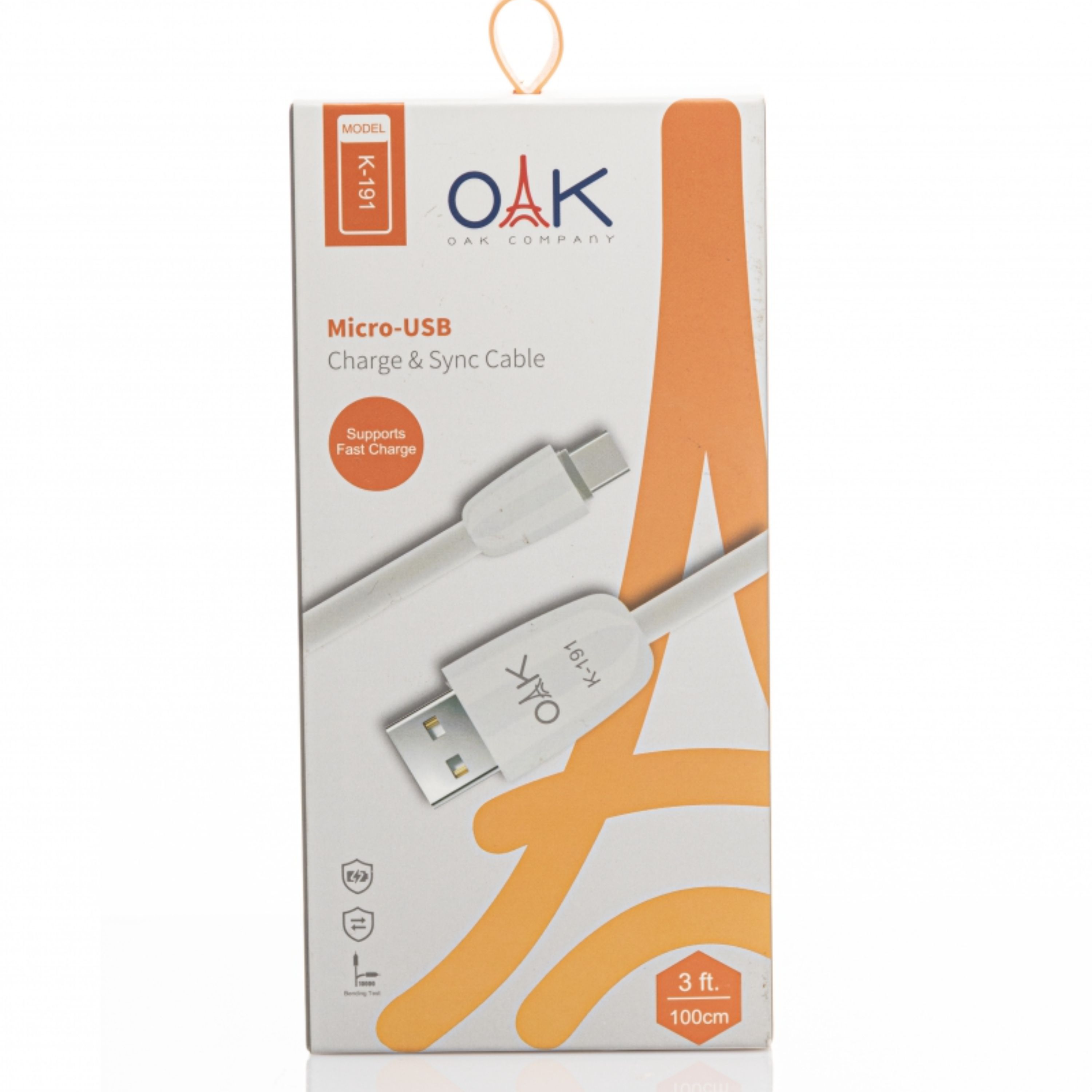 کابل تبدیل USB به micro-USB برند OAK مدل K-191 طول 1 متر