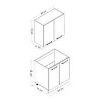 کابینت آشپزخانه مدل مینار 80 مجموعه 2 عددی