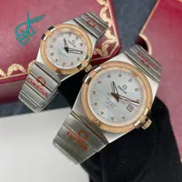 خرید ست ساعت زنانه و مردانه امگا کانسلیشن کیفیت عالی موتور ژاپن جنس استیل رنگ ثابت کد 2116654 - ردگل