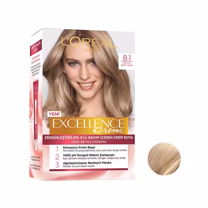 رنگ مو شماره 8.1 لورال مدل Loreal Paris Excellence | ارس ترک