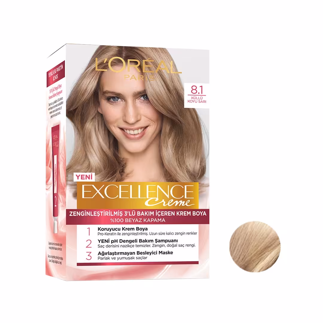 رنگ مو شماره 8.1 لورال مدل Loreal Paris Excellence | ارس ترک