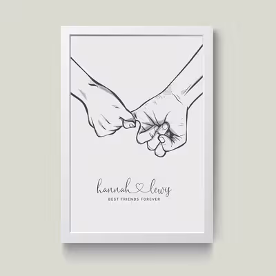 تابلو مدل مینیمال Best friends forever کد S0646-w