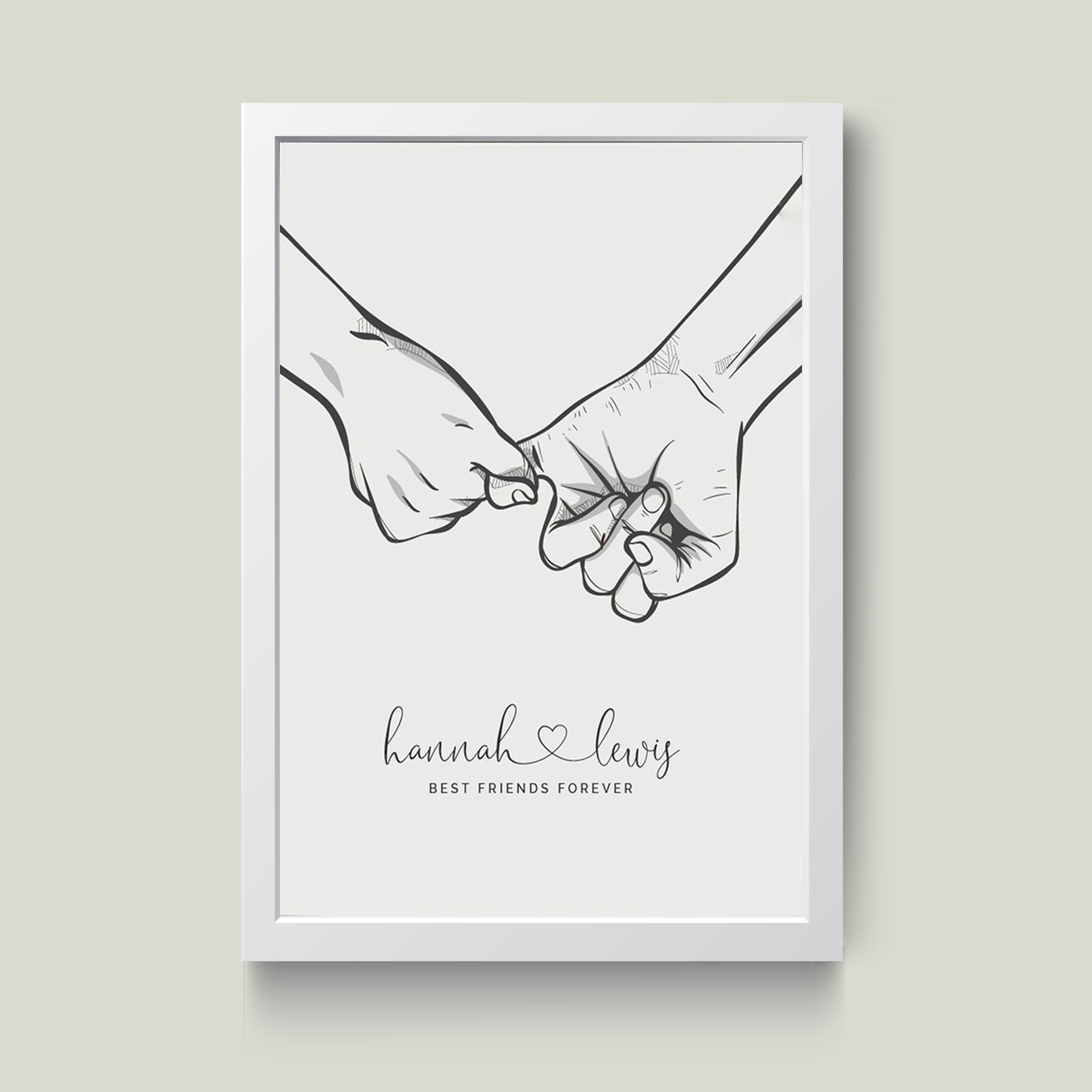 تابلو مدل مینیمال Best friends forever کد S0646-w