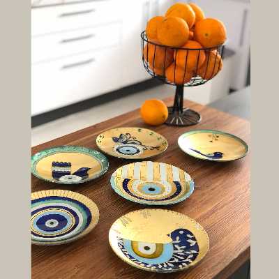 بشقاب مدل چشم نظر بسته 6 عددی