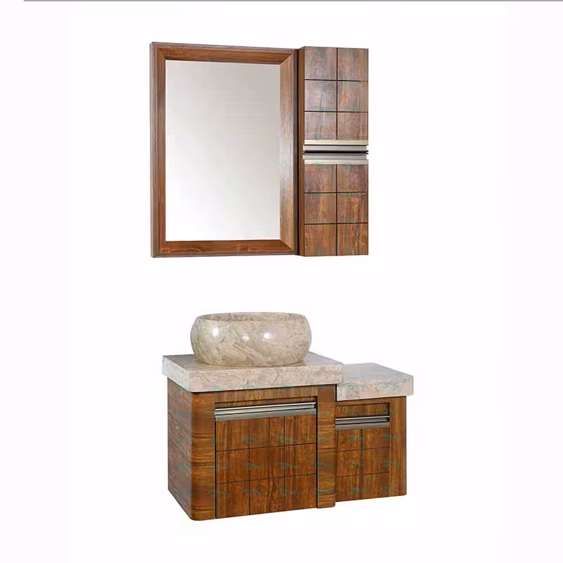 روشویی کابینتی تجسم مدل ایگل دوبل آنتیک - آینه و روشویی تجسم