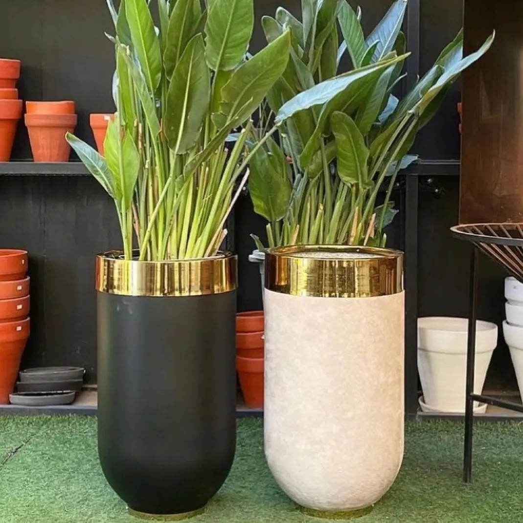 گلدان فایبرگلاس سایز بزرگ مناسب درختچه و گیاهان ارتفاع بلند 