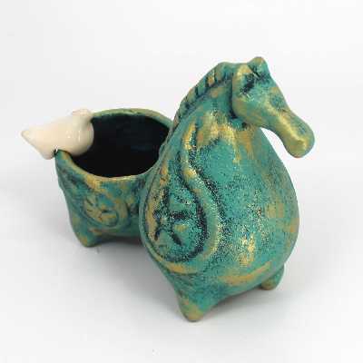 گلدان طرح اسب و پرنده کد 21