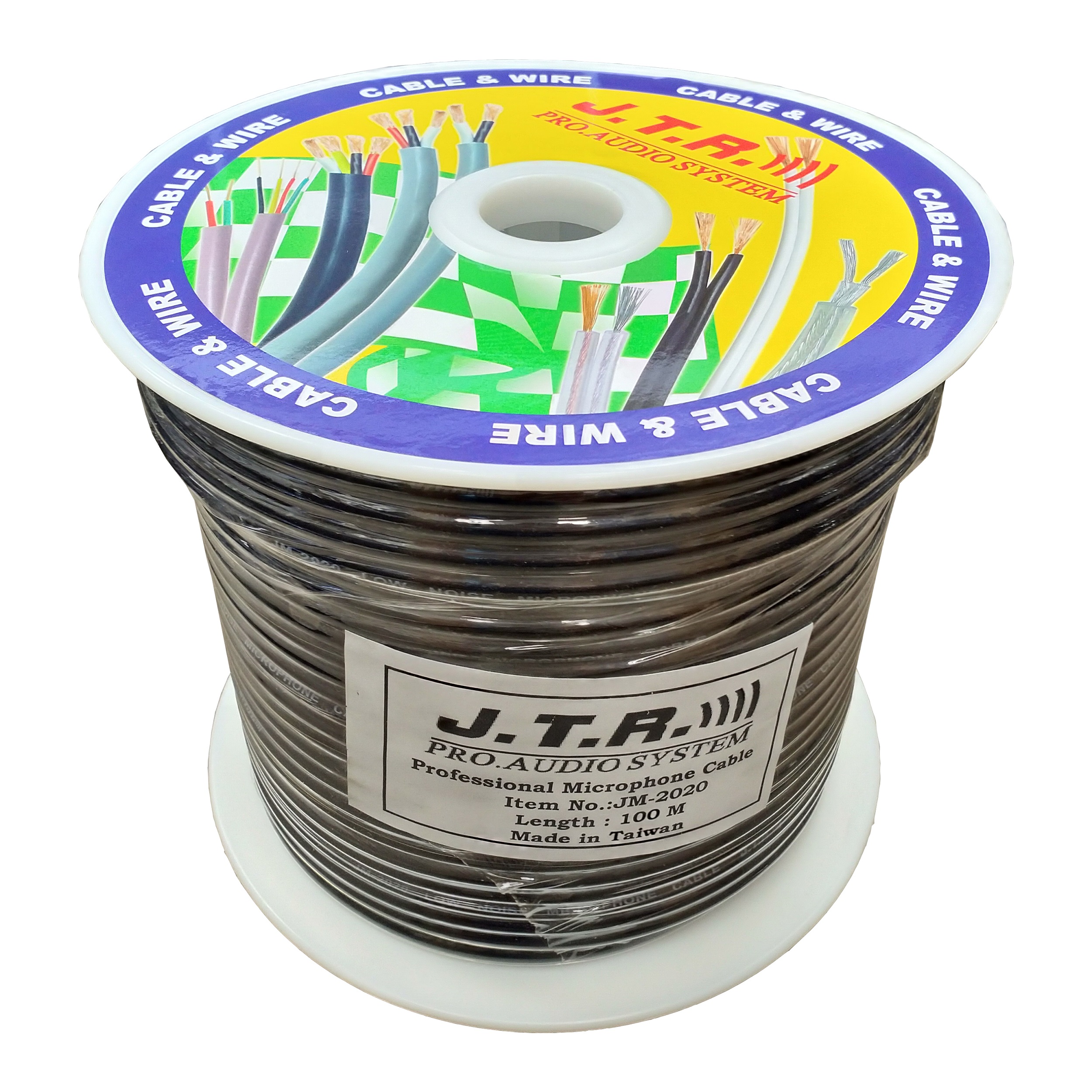 کابل میکروفن جی تی آر مدل JM-2020 طول 100 متر