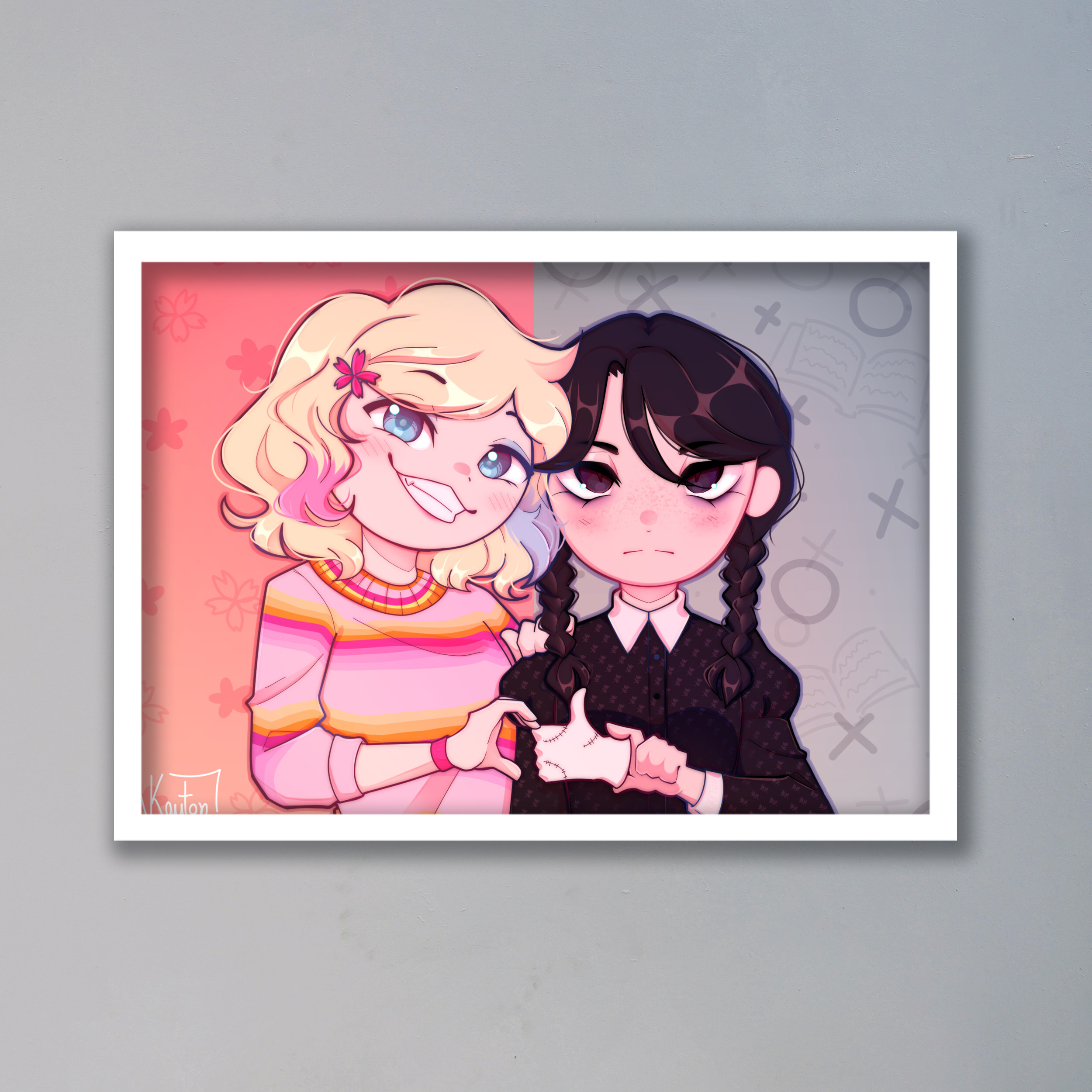 تابلو مدل ونزدی آدامز Wednesday Addams کد LAG1091