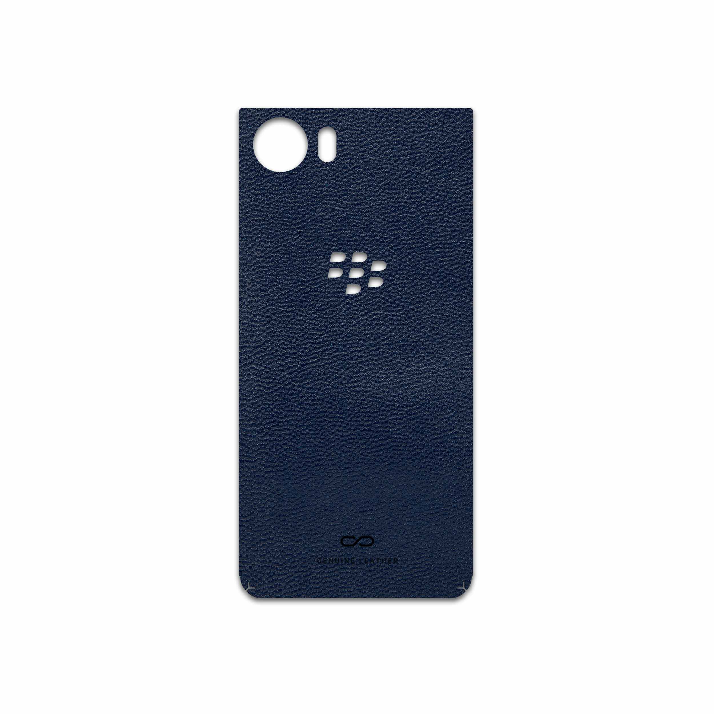 برچسب پوششی ماهوت مدل Deep-Blue-Leather مناسب برای گوشی موبایل بلک بری KEYONE