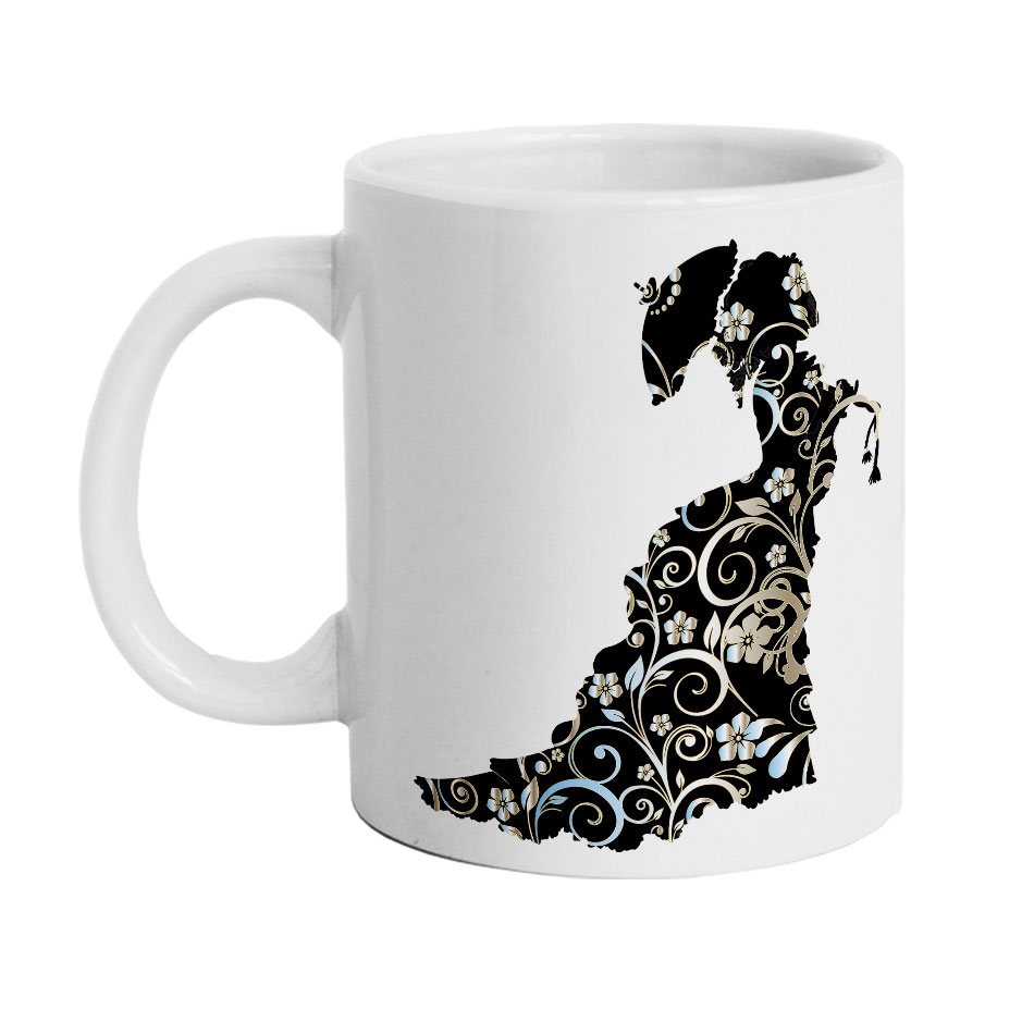 ماگ دارلی طرح دخترونه مدل d354