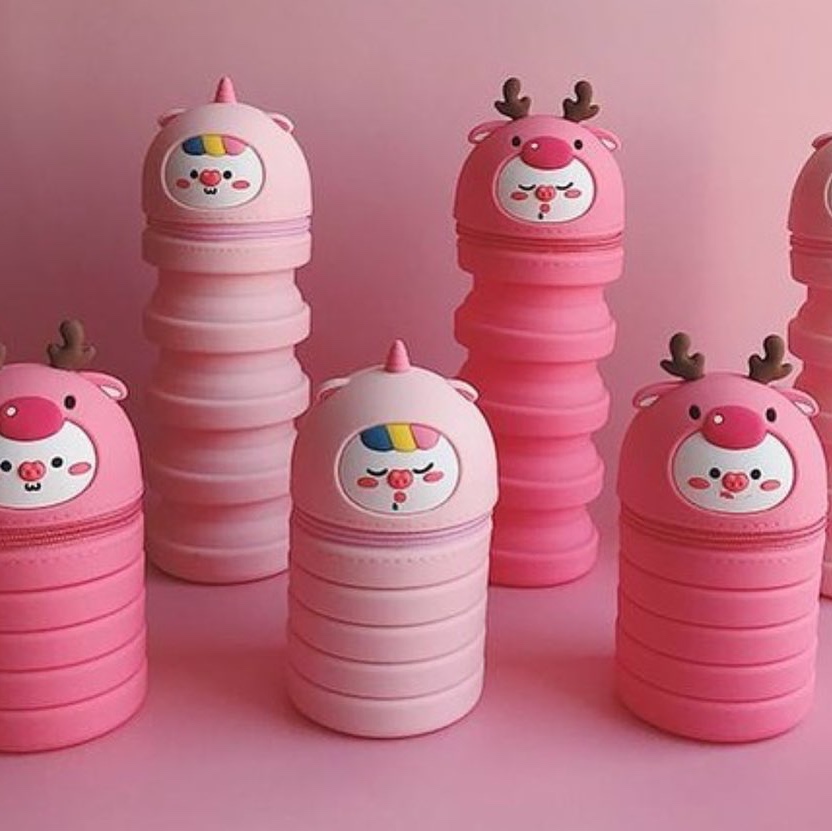 جامدادی فانتزی سیلیکونی استوانه ای قابل تنظیم در دو حالت 