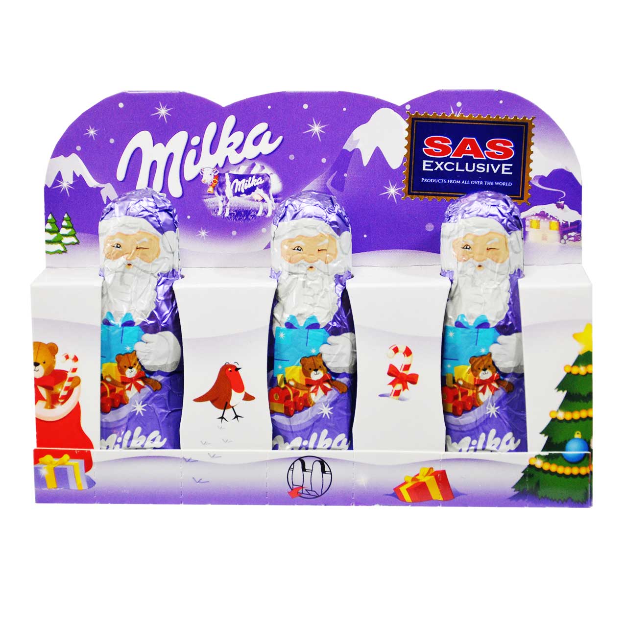شکلات کریسمس سه عددی بابانوئل میلکا - milka