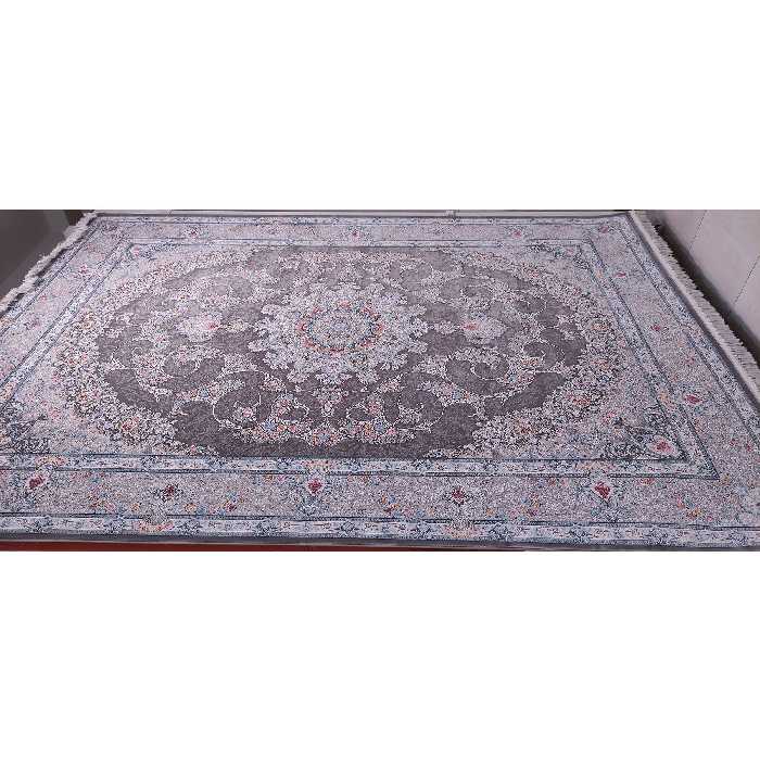 فرش ماشینی زمرد مشهد مدل 55007 زمینه الماسی