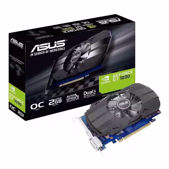 کارت گرافیک ایسوس مدل ASUS PH GT 1030 O 2G (آکبند گارانتی شرکتی)