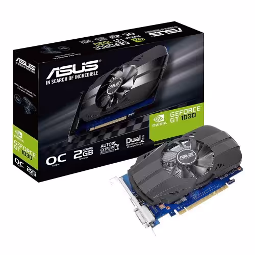 کارت گرافیک ایسوس مدل ASUS PH GT 1030 O 2G (آکبند گارانتی شرکتی)