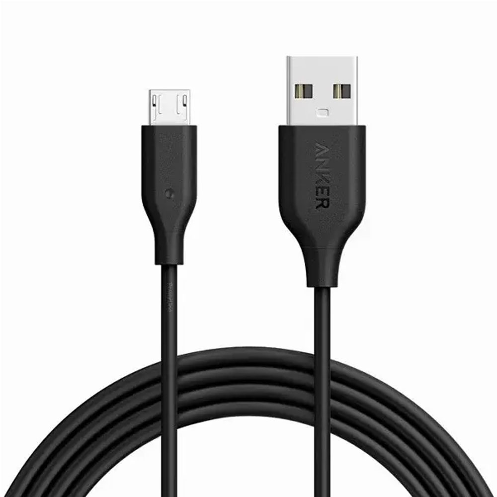 کابل شارژ USB به micro USB انکر مدل PowerLine A8132H21 طول 0.9 متر توان 2.4 آمپر
