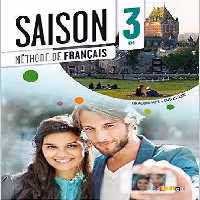 کتاب آموزشی فرانسوی Saison niveau 3 B1 livre de l’eleve   cahier   dvd (رنگی)