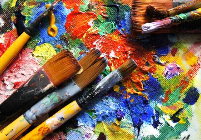 خرید و دانلود عکس Paints And Paintbrushes کد 38218 | پیک فاکس | Pic Fox