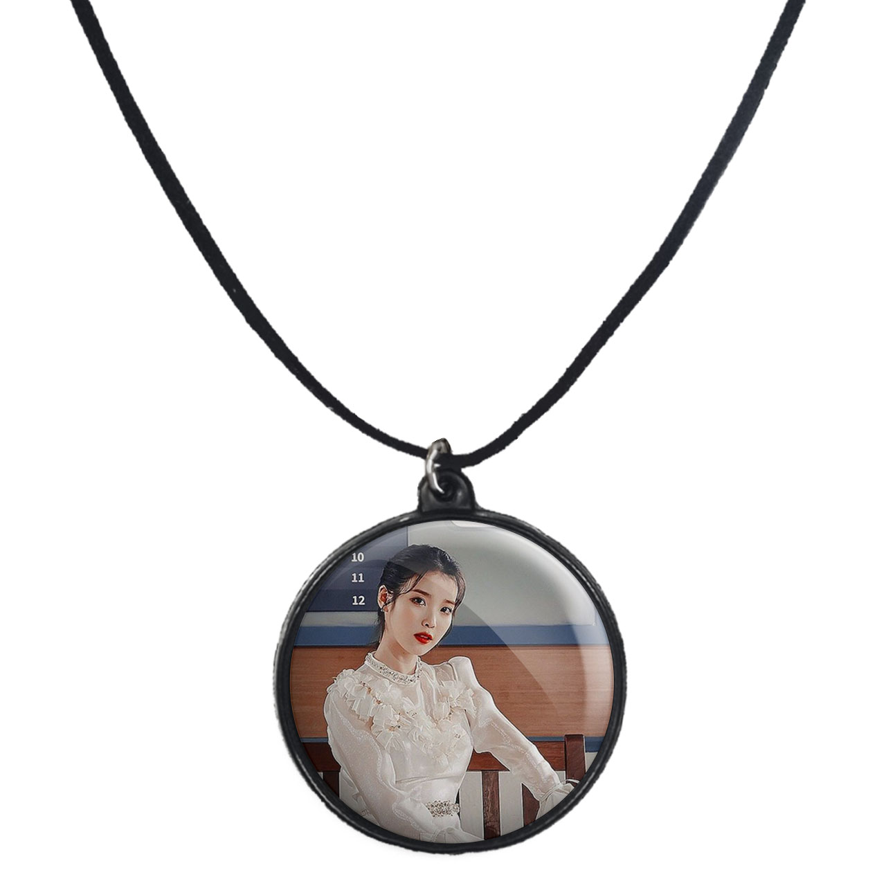 گردنبند پرمانه طرح IU کد pmb.35946 مدل دو طرفه